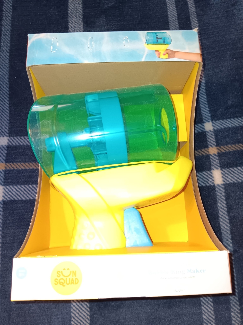 Sun Squad Kids Yellow & Teal Bubble Blaster - Fun Bath Play